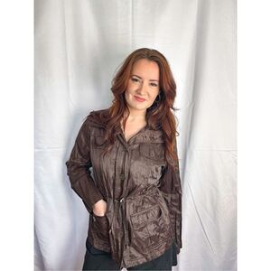 Ruby Red brown lightweight jacket